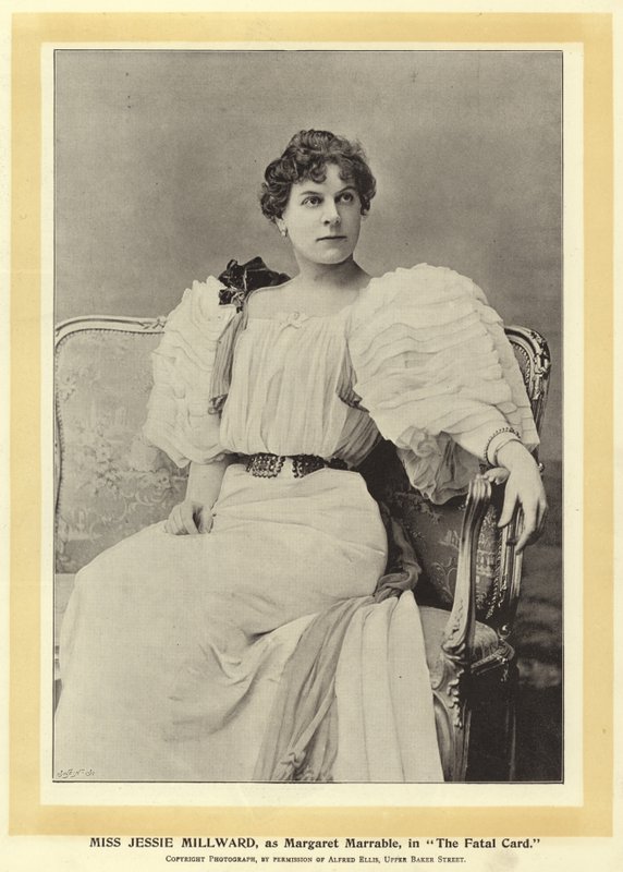 Neiti Jessie Millward Margaret Marrablena elokuvassa The Fatal Card tekijältä English Photographer