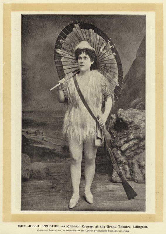 Miss Jessie Preston, Robinson Crusoena, Grand Theatressa, Islington tekijältä English Photographer