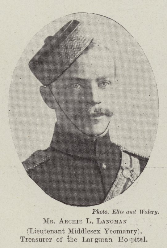 herra Archie L Langman, luutnantti Middlesex Yeomanry, Langmanin sairaalan rahastonhoitaja tekijältä English Photographer