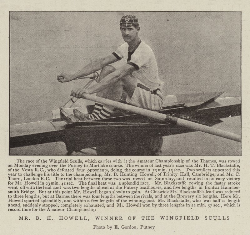 Herra B H Howell, Wingfield Scullsin voittaja tekijältä English Photographer