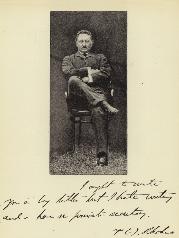 herra Cecil J Rhodes, Cape Colonyn pääministeri tekijältä English Photographer