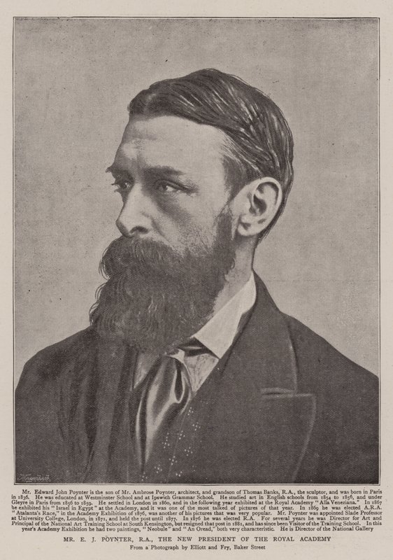 E J Poynter, RA, kuninkaallisen akatemian uusi presidentti tekijältä English Photographer