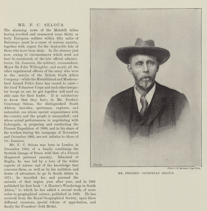 Herra Frederic Courtenay Selous tekijältä English Photographer