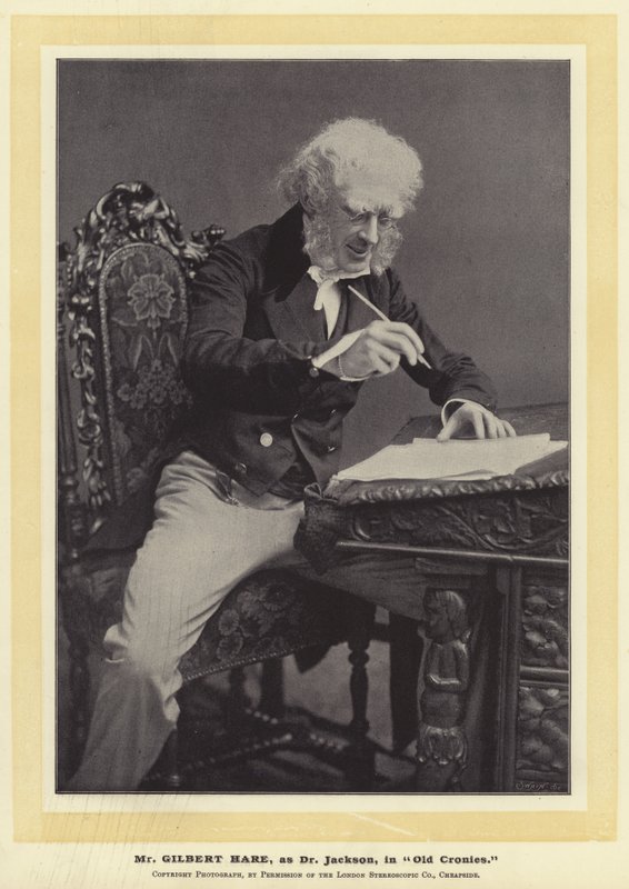Mr Gilbert Hare tohtori Jacksonina elokuvassa Old Cronies tekijältä English Photographer