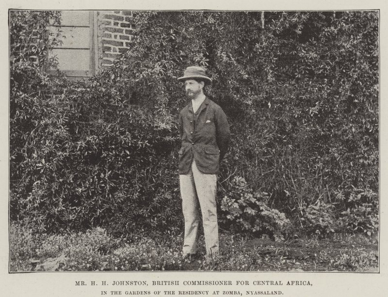 H. H. Johnston, Britannian Keski-Afrikan komissaari, Gardens of the Residence at Zomba, Nyasaland tekijältä English Photographer