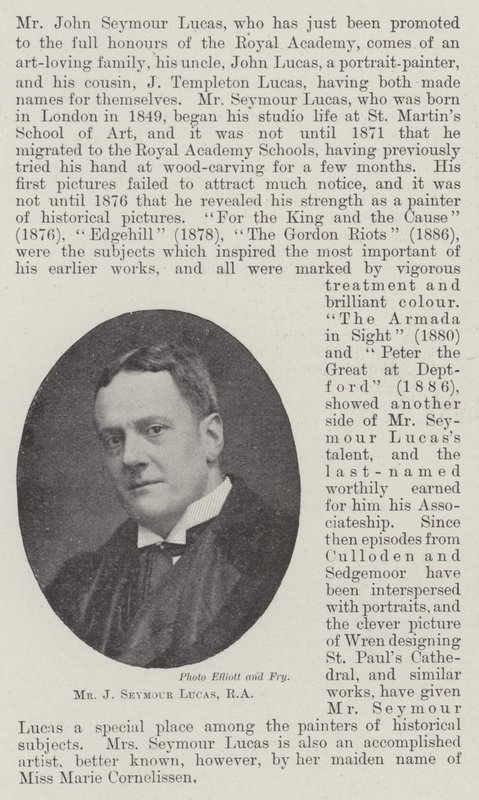herra J Seymour Lucas, RA tekijältä English Photographer