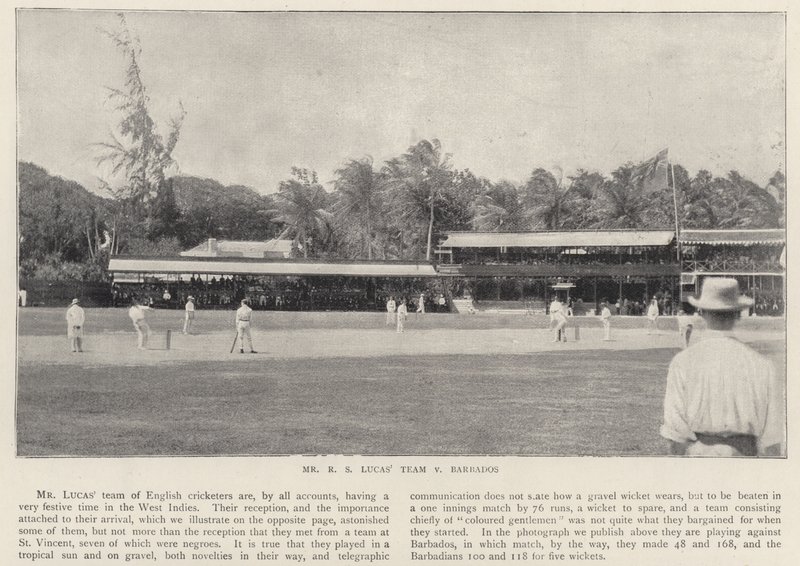Mr R S Lucass Team vs Barbados, kriketti tekijältä English Photographer