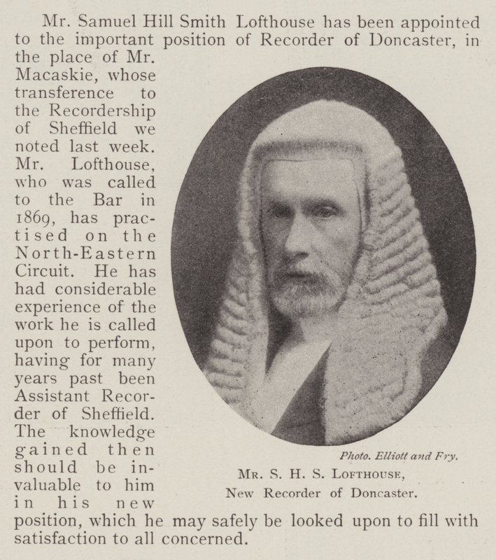 Herra S H S Lofthouse, Doncasterin uusi tallentaja tekijältä English Photographer