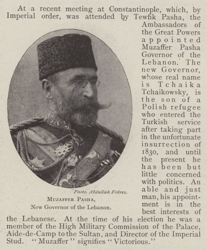 Muzaffer Pasha, Libanonin uusi kuvernööri tekijältä English Photographer
