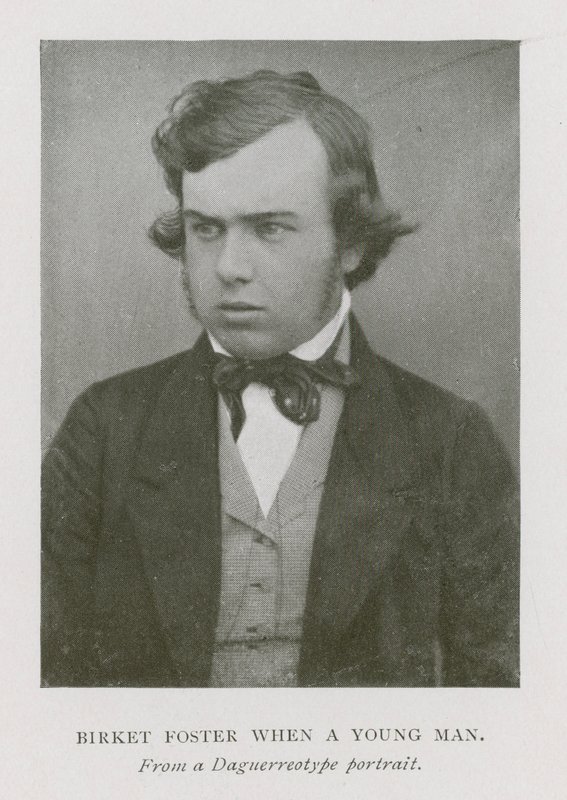 Myles Birket Foster, englantilainen taiteilija, nuorena miehenä (m/w kuva) tekijältä English Photographer