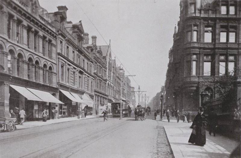 Newcastle, Grainger Street, Länsi (m/w kuva) tekijältä English Photographer