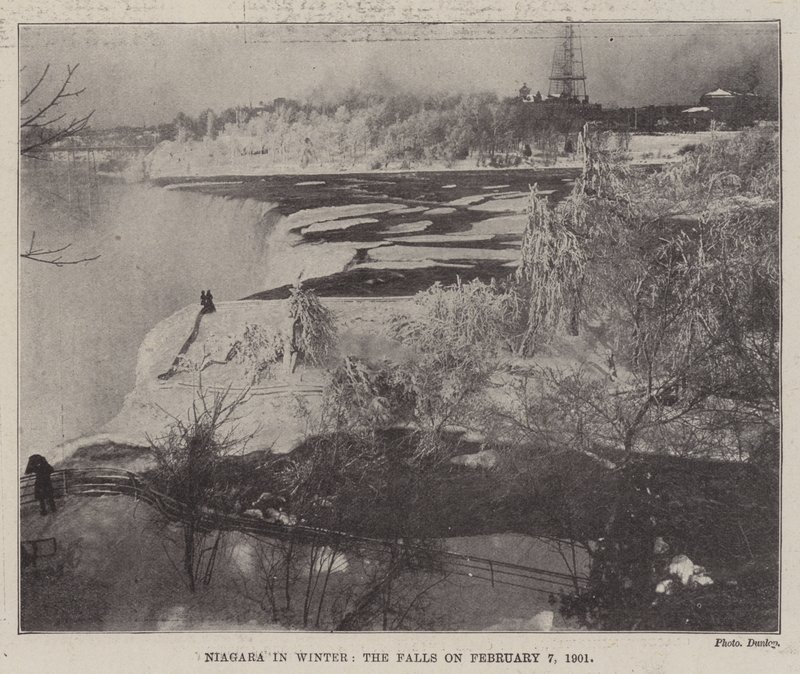Niagara in Winter, the Falls 7. helmikuuta 1901 tekijältä English Photographer
