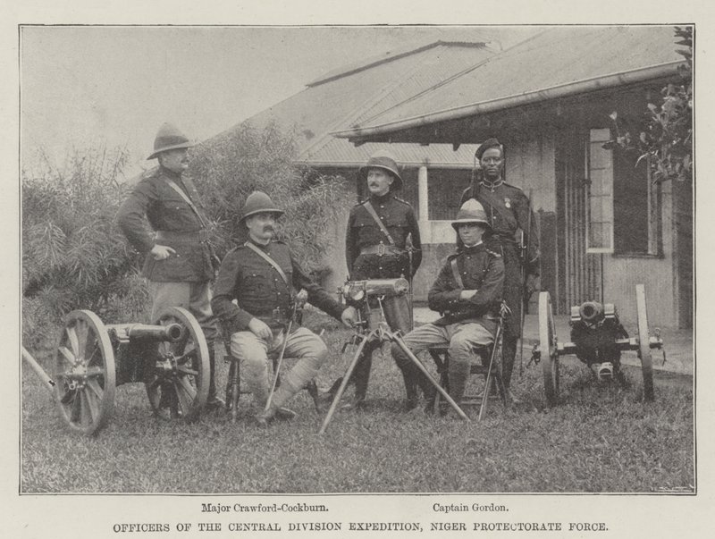 Keskusdivisioonan retkikunnan upseerit, Niger Protectorate Force tekijältä English Photographer
