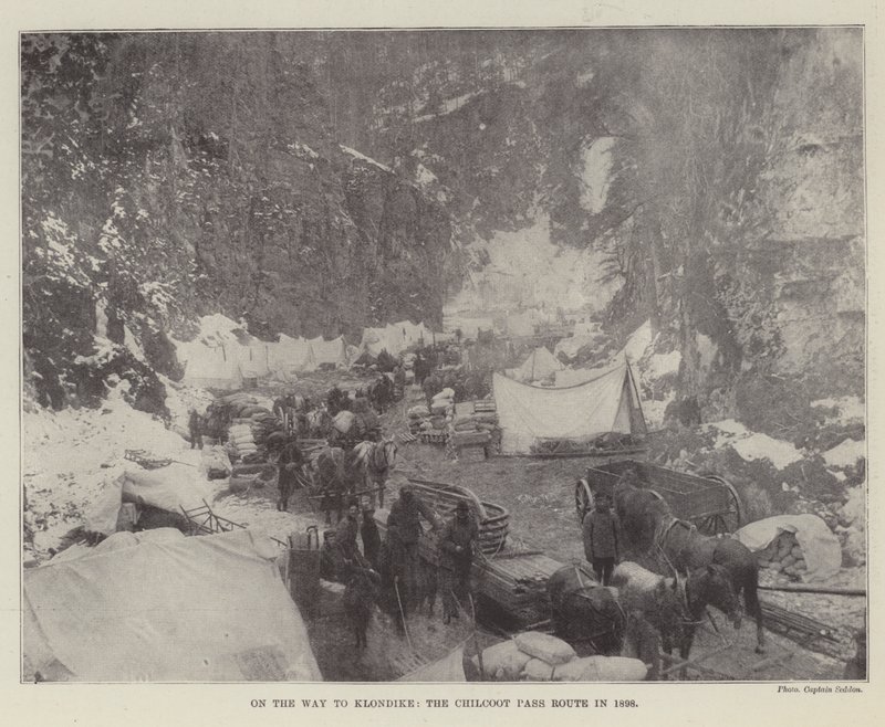 Matkalla Klondikeen, Chilkoot Pass Route vuonna 1898 tekijältä English Photographer