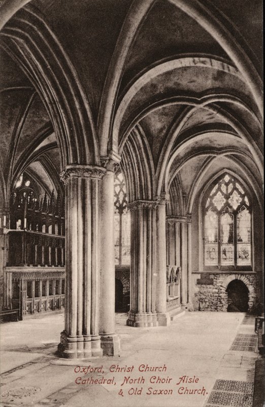 Oxford, Christ Church Cathedral, North Choir Aisle, Old Saxon Church (b/w kuva) tekijältä English Photographer
