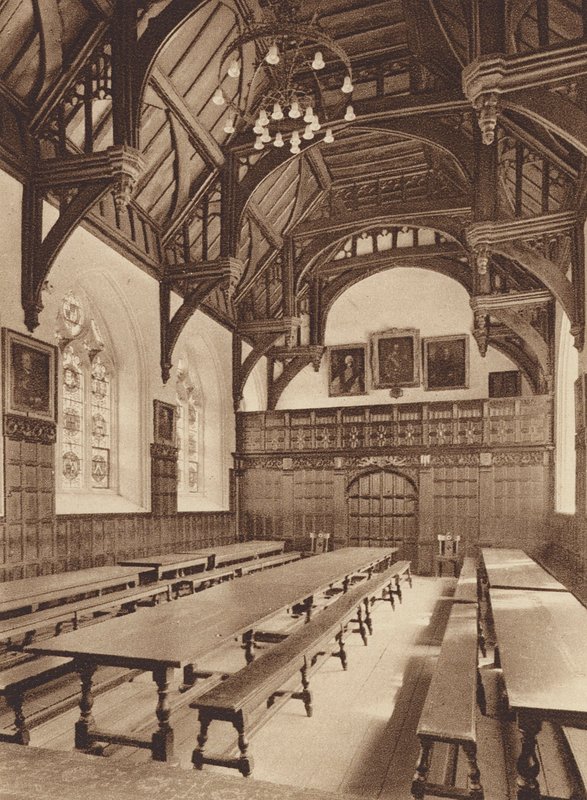 Oxford: College, The Hall (s/w-kuva). tekijältä English Photographer