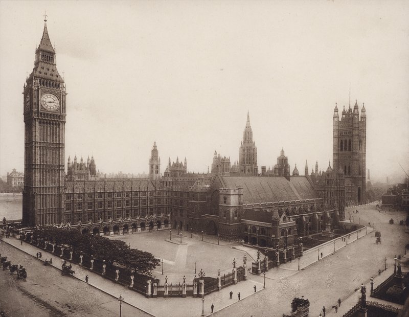 Westminsterin palatsi, Lontoo (s/w-kuva) tekijältä English Photographer