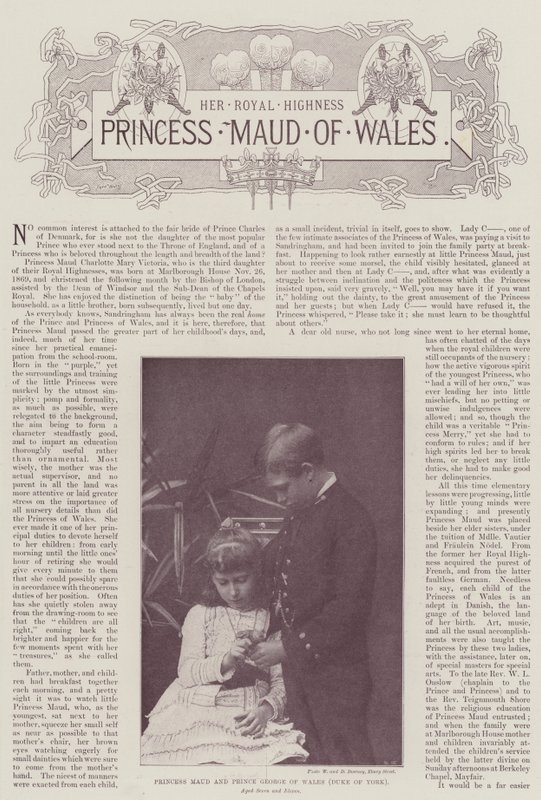 Prinsessa Maud ja Walesin prinssi George (Yorkin herttua) tekijältä English Photographer