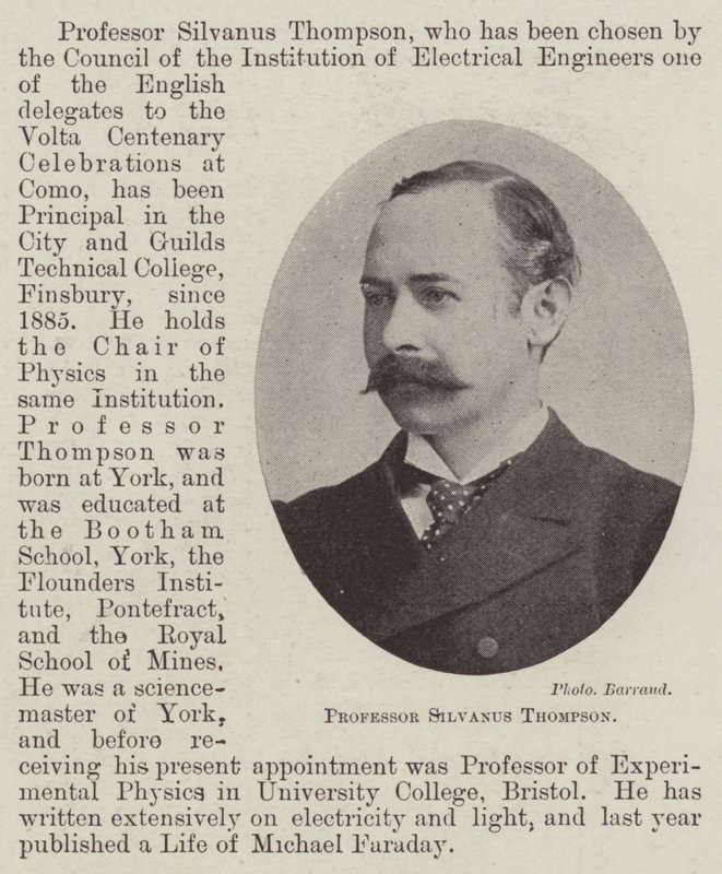 Professori Silvanus Thompson tekijältä English Photographer