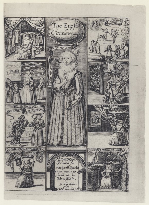 R Brathwait, Englantilainen herrasnainen, M Sparke 1631 (b/w kuva) tekijältä English Photographer