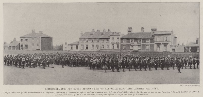 Vahvistuksia Etelä-Afrikalle, 3. pataljoona Northamptonshiren rykmentille tekijältä English Photographer