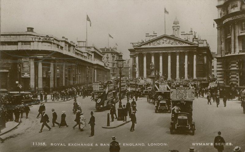 Royal Exchange ja Bank of England, Lontoo tekijältä English Photographer