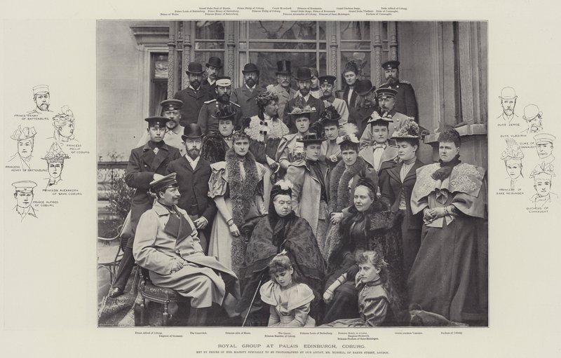 Kuninkaallinen ryhmä Palais Edinburghissa, Coburgissa tekijältä English Photographer
