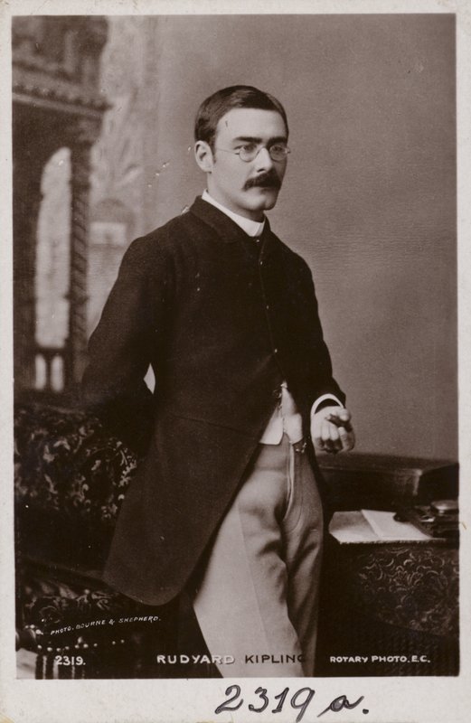 Rudyard Kipling (1865-1936), englantilainen novellisti, runoilija ja kirjailija. tekijältä English Photographer