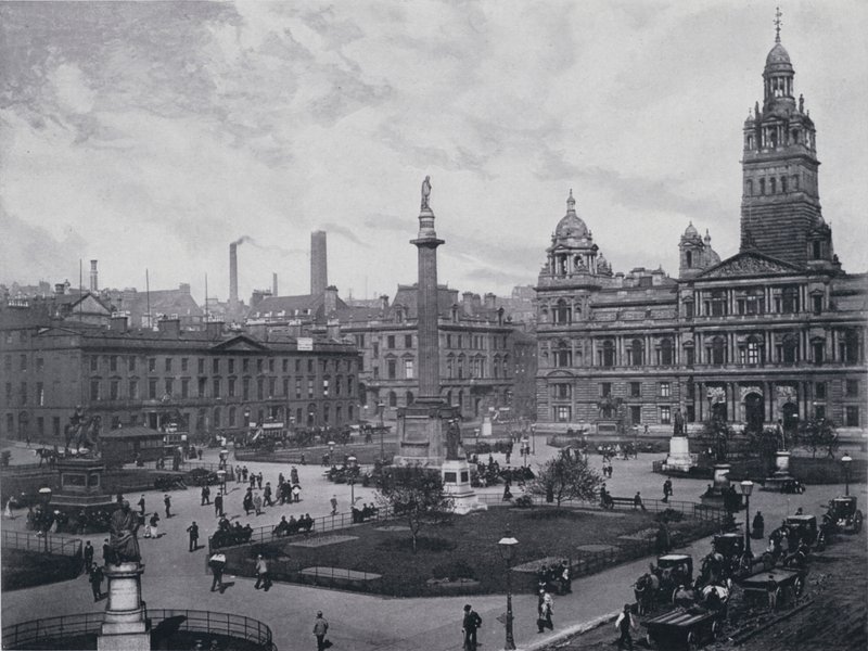 Skotlanti: Glasgow, George Square (s/w-kuva) tekijältä English Photographer