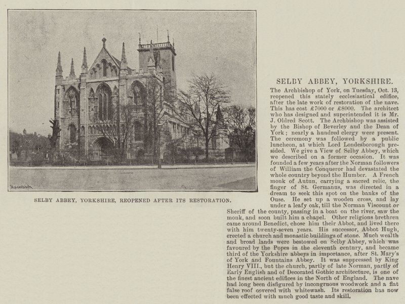 Selby Abbey, Yorkshire, avattiin uudelleen kunnostamisen jälkeen tekijältä English Photographer