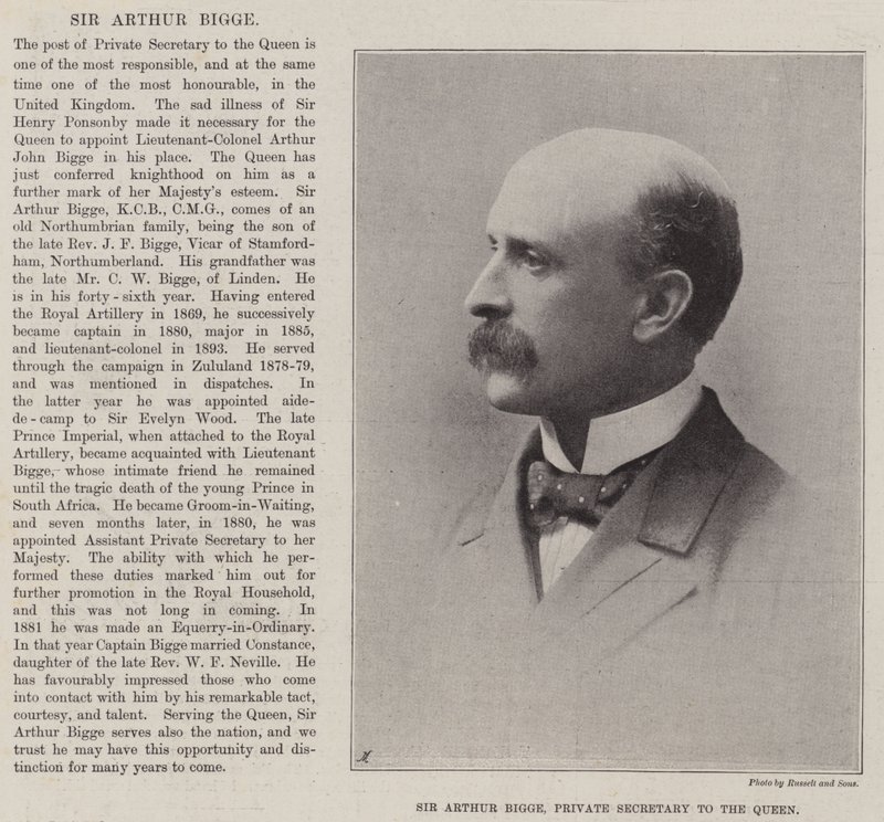 Sir Arthur Bigge, kuningattaren yksityinen sihteeri tekijältä English Photographer