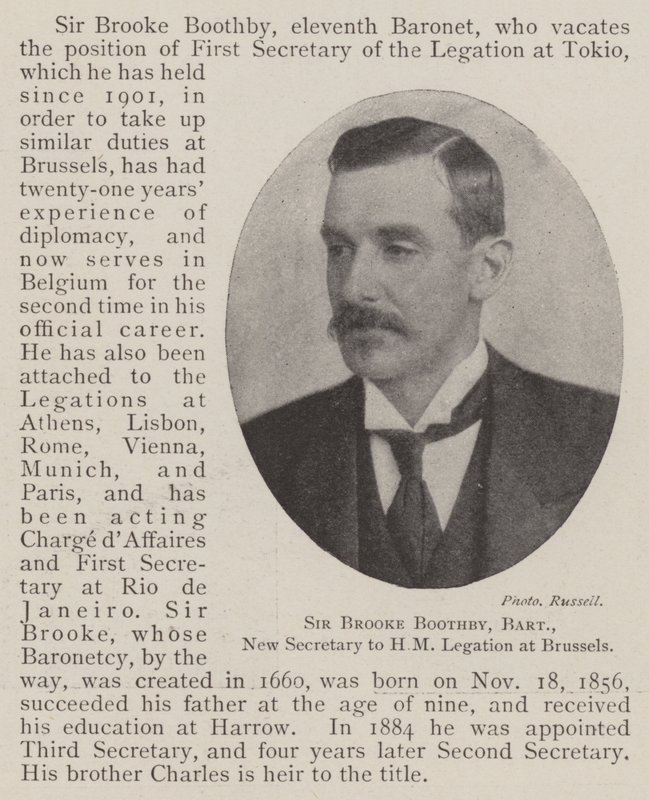 Sir Brooke Boothby, Baronet, HM:n Brysselin edustuston uusi sihteeri tekijältä English Photographer