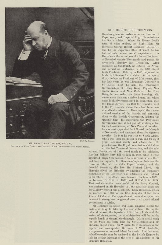 Sir Hercules Robinson, GCMG, Cape Colonyn kuvernööri ja keisarillinen Etelä-Afrikan päävaltuutettu tekijältä English Photographer