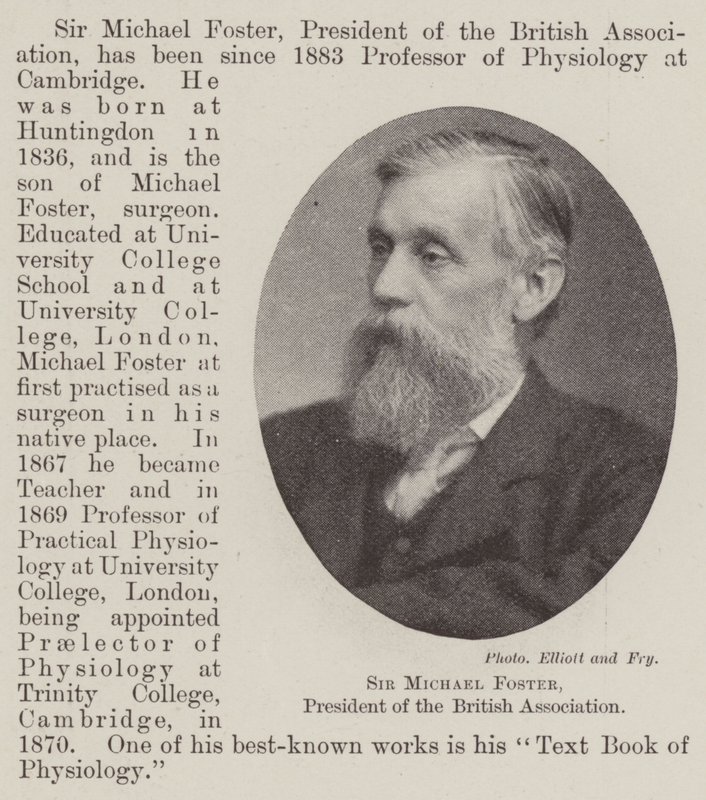 Sir Michael Foster, British Associationin puheenjohtaja tekijältä English Photographer