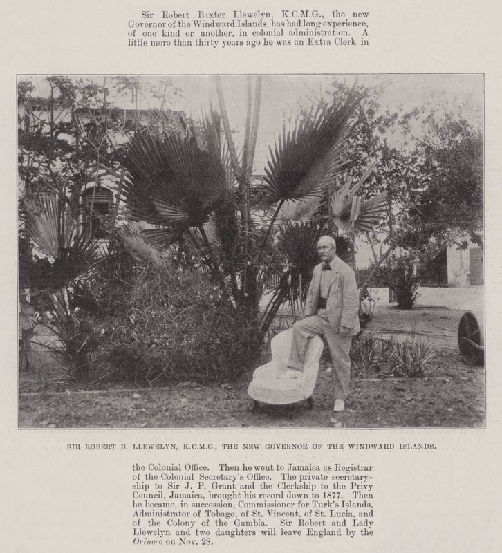 Sir Robert B Llewelyn, KCMG, Windwardsaarten uusi kuvernööri tekijältä English Photographer
