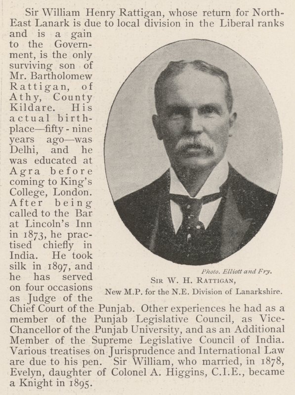 Sir W H Rattigan, Lanarkshiren NE-divisioonan uusi kansanedustaja tekijältä English Photographer