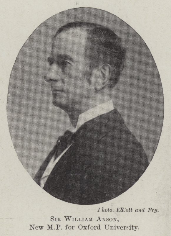 Sir William Anson, Oxfordin yliopiston uusi kansanedustaja tekijältä English Photographer