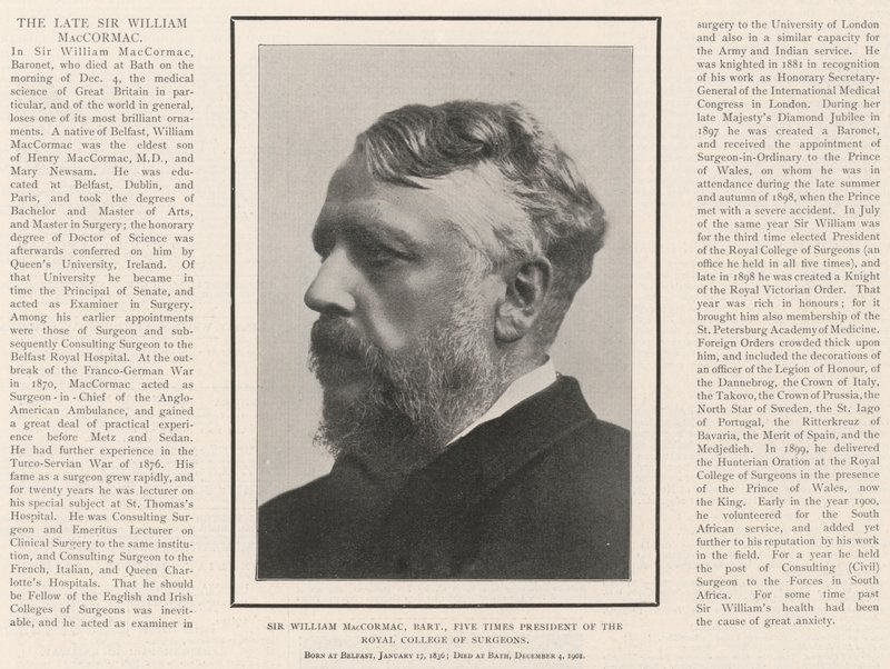 Sir William MacCormac, Baronet, Royal College of Surgeonsin viisinkertainen presidentti tekijältä English Photographer