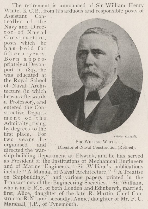 Sir William White, laivaston rakentamisen johtaja (eläkkeellä) tekijältä English Photographer