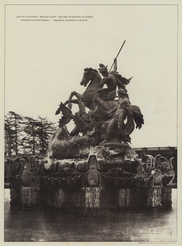 South Fountain Witley Court, Theat of the Earl of Dudley (m/w kuva) tekijältä English Photographer