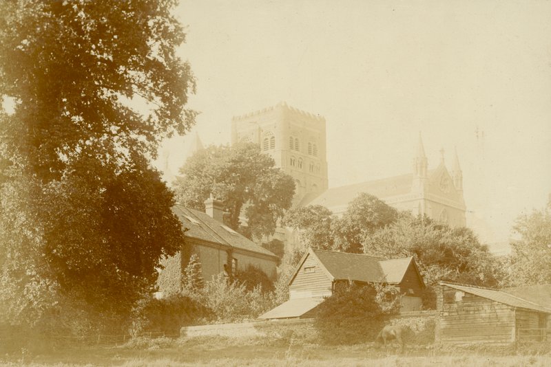 St Albans Abbey (m/w kuva) tekijältä English Photographer