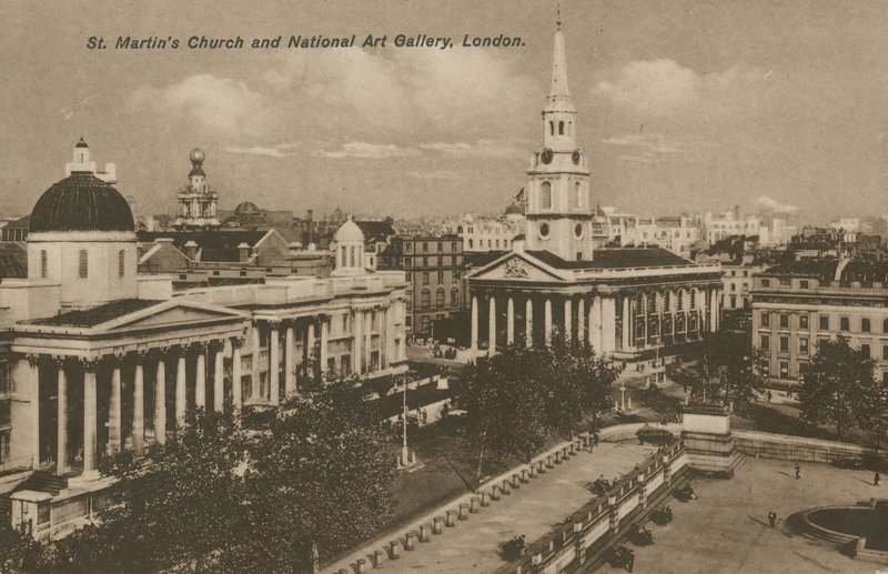 St Martins Church ja National Art Gallery, Lontoo tekijältä English Photographer