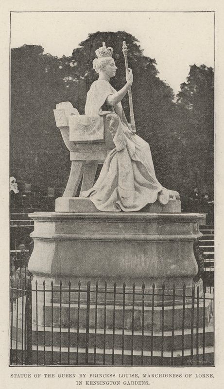 Prinsessa Louisen, Lornen marssitar, kuningattaren patsas Kensington Gardensissa tekijältä English Photographer