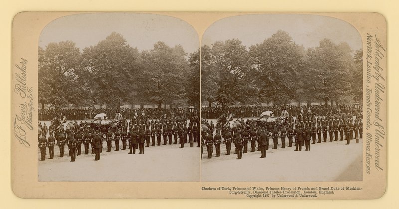 Stereografinen vedos kuningatar Victorian timanttisesta juhlavuodesta tekijältä English Photographer