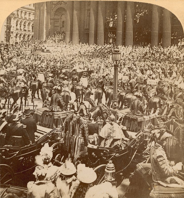 Stereografinen vedos kuningatar Victorian timanttisesta juhlavuodesta tekijältä English Photographer