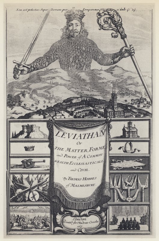 T Hobbes, Leviathan, A Crooke 1651 (b/w kuva) tekijältä English Photographer