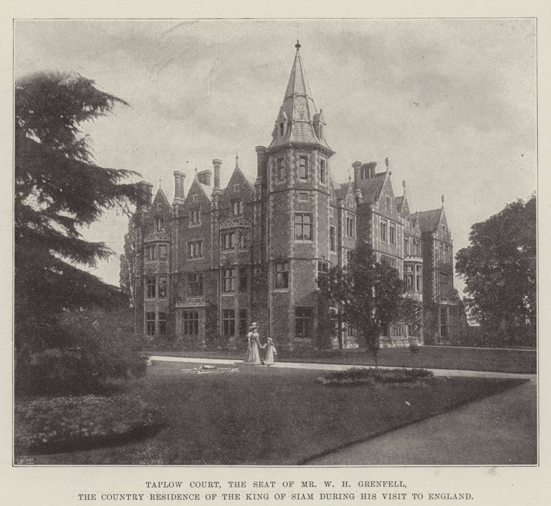 Taplow Court, herra W H Grenfellin kotipaikka, Siamin kuninkaan maa-asunto hänen Englannin-vierailunsa aikana tekijältä English Photographer