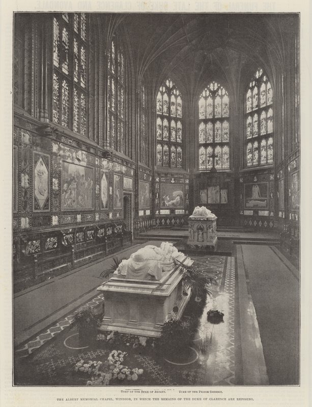 Albert Memorial Chapel, Windsor, jossa Clarencen herttuan jäännökset lepäävät tekijältä English Photographer