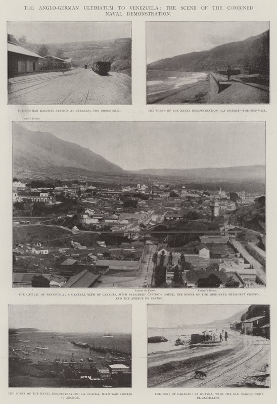 Englantilais-saksalainen uhkavaatimus Venezuelalle, yhdistetyn merivoimien mielenosoituksen kohtaus tekijältä English Photographer
