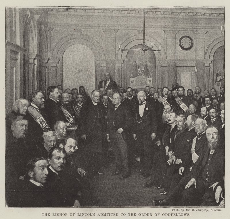 Lincolnin piispa hyväksyttiin Oddfellowsin ritarikuntaan tekijältä English Photographer